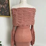 Arden B Dusty rose off the shoulder sweater dress balletcore cottagecore modern boho Photo 3