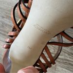 Joan & David  Brown Leather Strappy Stacked Heel Sandals Womens 7 Summer Y2K Photo 2