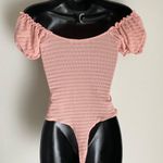 Derek Heart  sz S off shoulder ribbed bodysuit top‎ Photo 3