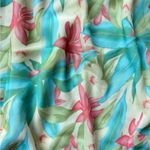 Notations vintage  blue green yellow orange floral tropical midi skirt Photo 1