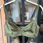 Knix Underwear Lace bra bralette gossamer olive metallic shiny Green Size M Photo 1