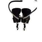 Wild Diva  Black Silver Rhinestone Jeweled Spiral Heels Size 9 Photo 3