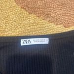 ZARA Black Ribbed Strappy Sheer See Through Black Tank Top Women’s Size Small Photo 1