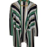 Chico's Travelers Striped Open Cardigan Size 3 XL Lightweight Sheer Boho Stretch Photo 0