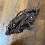 SABRINA SCALA leather boho chic brown fringe tote purse, NWOT Photo 7