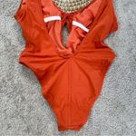 The Bikini Lab  Women’s Tie Front One-Piece Swimsuit Beach in Orange Size S Photo 6