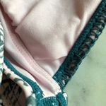 Xhilaration  Triangle Pink and Green Boho Bikini Top Sz S Photo 6