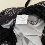 None SKULLS Lingerie Nighty Black White Purple Blue High Side Opening Lace Size XL Photo 9