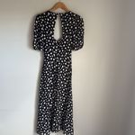 Reformation WILDFLOWER POLKA-DOT GEORGETTE MIDI DRESS IN BLACK 2 Photo 2