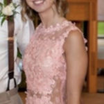 Pink flower cocktail dress Photo 0