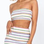 Princess Polly | Avianna White Multi Colored Zig Zag Cropped Top Size 2 Orange Photo 0