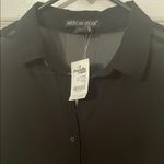 American Dream  Black Sheer Button-Up Blouse Photo 1