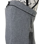 Strapless Crop Top Women Sz XL Gray Side Zip Gabardine Style Bustier Cocktail Photo 1