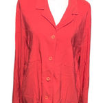 Harvé Benard Harve Benarde Women's 16 Coral Orange Button Up Jacket Double Pockets Photo 0