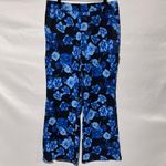 Area Stars New Floral Print Work Pants Trousers Hannah Black Blue Size XL Photo 2
