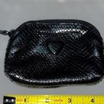 Brighton black leather snakeskin zipper coin purse Photo 0