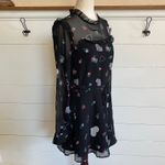 Avec Les Filles Printed Ruffled Fit & Flare Heart Sheer dress - S EUC Photo 7