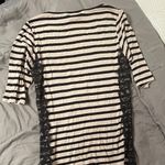 Design History  Black and Cream Striped Blouse Photo 5