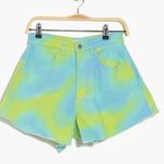 We Wore What NWT  Flare Bell Shorts  Tie Dye Photo 2
