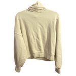AGOLDE  Balloon Sleeve Ribbed Turtleneck‎ Sweatshirt Size S Off White 100% Cotton Photo 6