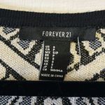 Forever 21 NWT  Black Cream Gold Metallic Yarn Fitted Sweater Dress Size Small Photo 5