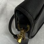 Coach ‎ Crossbody Bag Black Leather Turnlock Closure Vintage Small Purse Photo 11