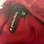 Heart soul Red  Low Back Lace Long Sleeve Sheer Blouse Photo 3