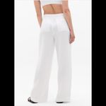 Athleta  Retreat Linen High Rise Wide Leg Women's Pant Sz 6 in Calla Lily White Photo 1