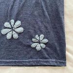 Notre Dame flower embroidered quilted Ethics and Culture shirt Blue Photo 2