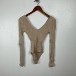Hera Collection  Beige Sweater Bodysuit Size Small Photo 1