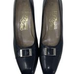 Salvatore Ferragamo  black smooth leather silver horsebit 7.5 Photo 0