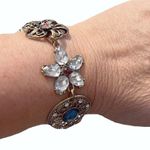 Floral Bracelet Rhinestones Brass Colorful New Bohemian Boho Festival Photo 2