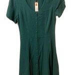 Cotton On NEW Dark Green Button Down Dress Size XS NWT Photo 0