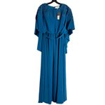 Sachin + Babi Wren Moroccan Blue Cape Embroidered Gown Size 4 Photo 3