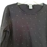Carmen Marc Valvo Carmen Mark Valvo navy studded sweater size Medium Photo 1