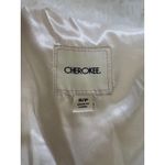Cherokee Womens Faux Fur Jacket Cream Button Front S/P Small Petite Photo 7