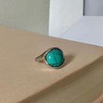 Boutique “Dixie” Southwestern Blue Turquoise Silver Ring 6.5 Cowgirl Maximalist Photo 6