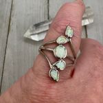 Sterling Silver Lab Opal Ring Size 8 Silver Photo 5