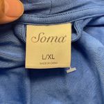 Soma  Cooling Lights Pom Trim Short Robe Blue Size XL EUC #0917 Photo 5