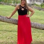 Ruby Rox 💋 Red/Black Formal Maxi Dress Jr. Size 9 Photo 0