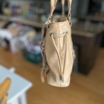 Kenneth Cole Vintage Y2K Reaction Neutral Beige Leather Shoulder Bag Purse Photo 7