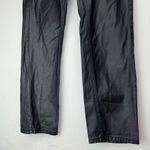 Missguided Black Moto Faux Leather Lace Up Hip Biker Straight Leg Pants Sz 6 Photo 6