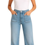 Jordache Women’s Wide-Leg Jeans – Size 8 – Light Wash Denim Photo 0