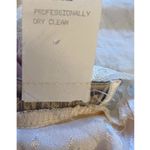 Jessica McClintock  Dress Womens 4 White Lace Pink Satin Long Sleeve RARE Vintage Photo 2