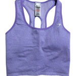 Gymshark Seamless Lavender Patterned Racerback Crop Tank Top Women's Size L Photo 0