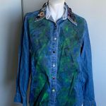 Tommy Hilfiger BOHO art size 4 denim long sleeve button-up shirt. Photo 0