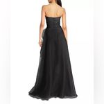 Theia Teresa Draped Gown Black Size 4 Photo 1