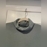 ZARA Size S Sage Green Short Sleeve Pullover Sweatshirt Turtleneck Mini Dress Photo 3