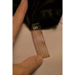 Women's DNA STUDIO Black Satin Lace Trim Crop Top S Photo 2