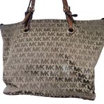 Michael Kors Tan & Brown Signature MK Tote Bag Photo 1